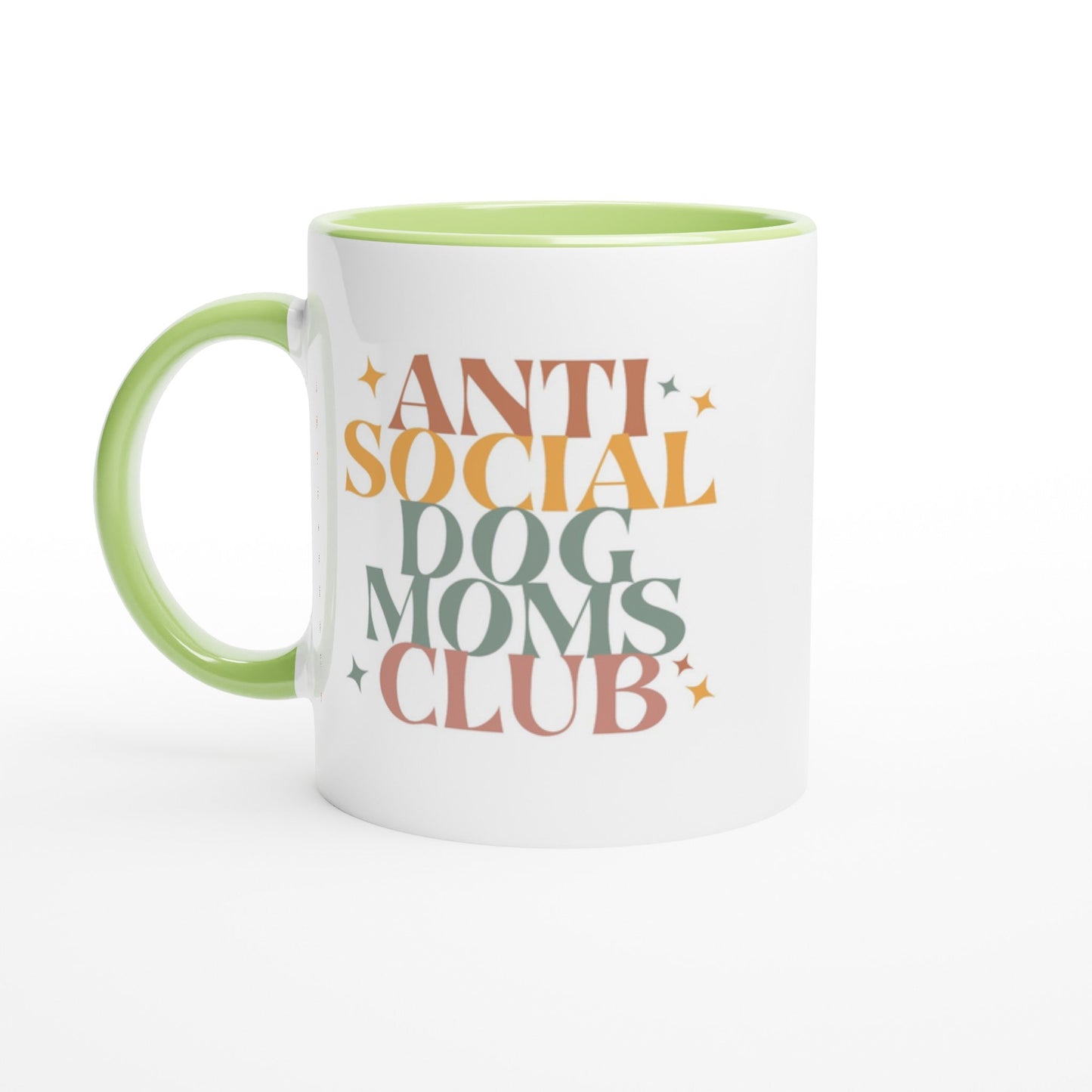 funny anti social dog moms club 11oz white ceramic mug for dog lovers and coffee lovers
