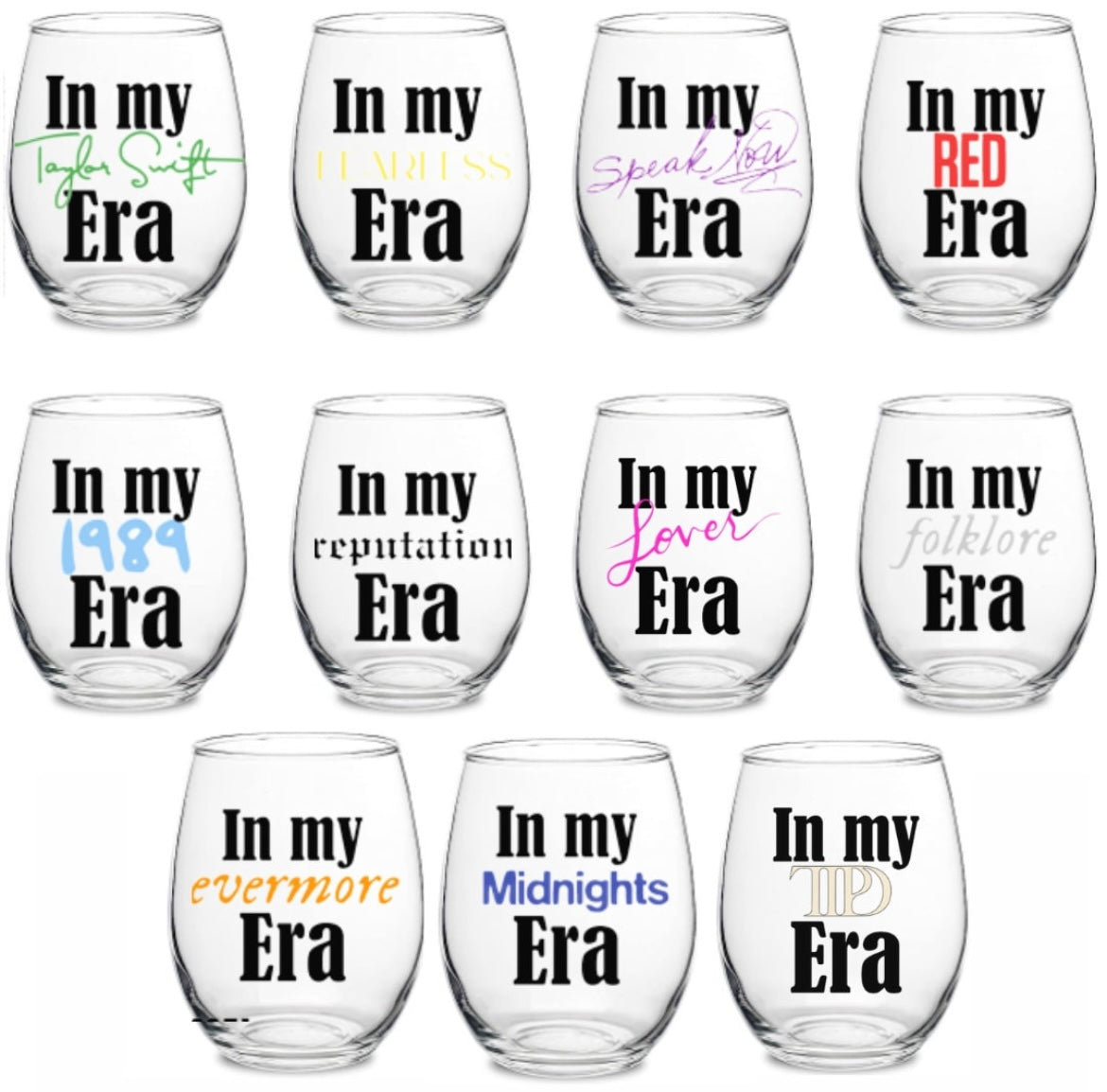 In My Era Wine Glass - The Eras Tour Wine Glass