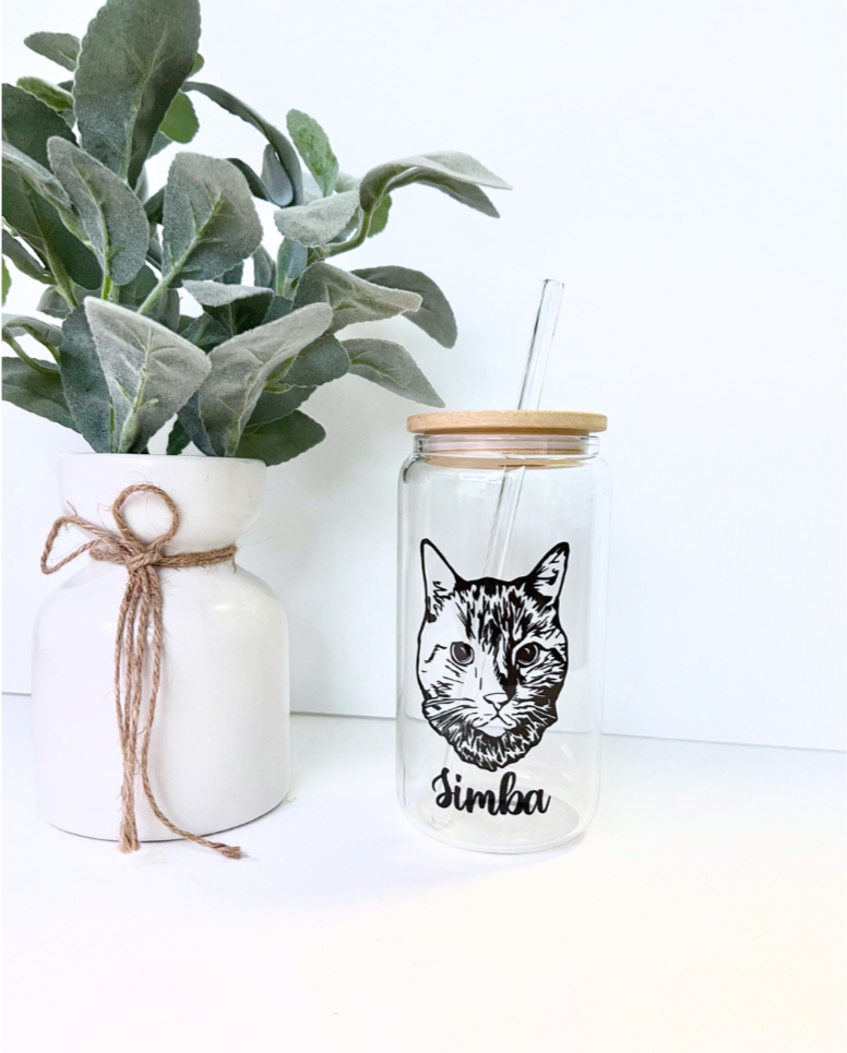 Clear Sublimated Pet Glass