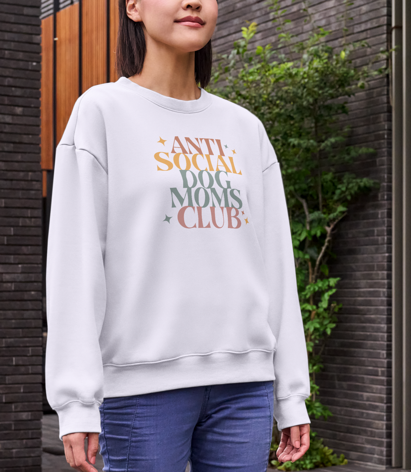 Anti Social Dog Moms Club Unisex Crewneck Sweatshirt
