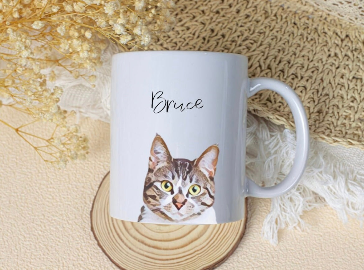 Custom Pet 11oz Ceramic Mug | Multi Colored Inside and Handle
