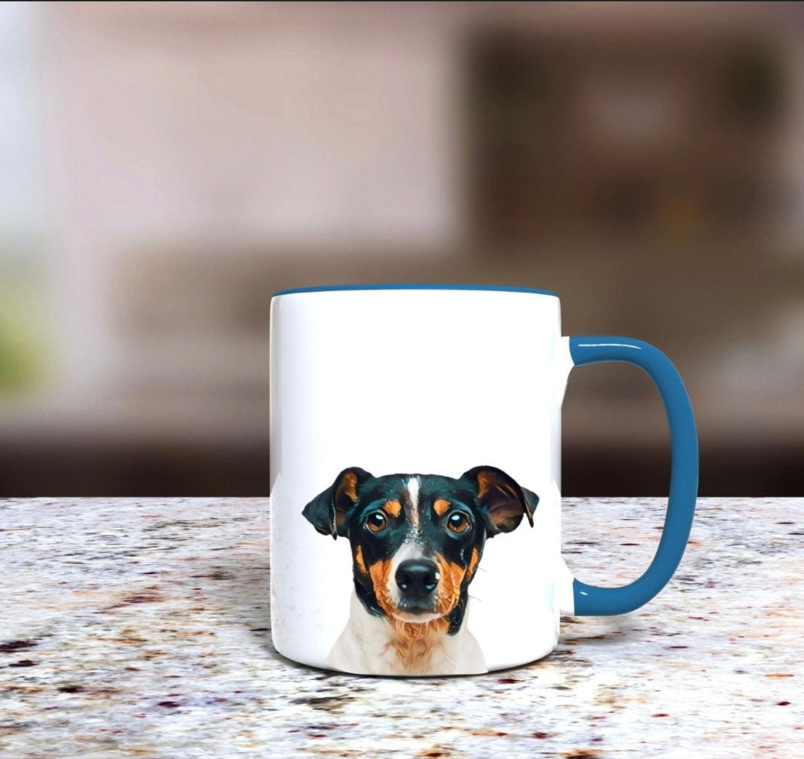 Custom Pet 11oz Ceramic Mug | Multi Colored Inside and Handle