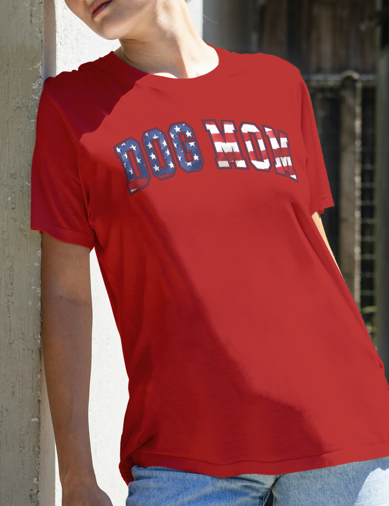 American Dog Mom T-shirt