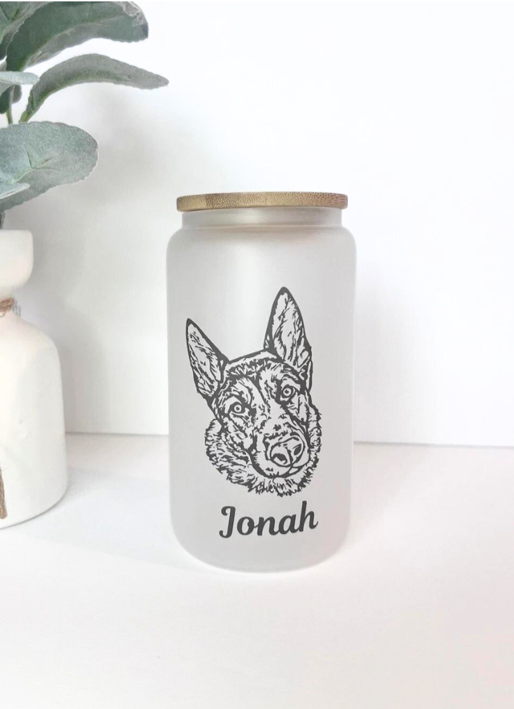 Frosted Sublimated Pet Glass