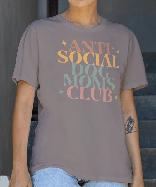 funny anti social dog moms club unisex tshirt dog lovers