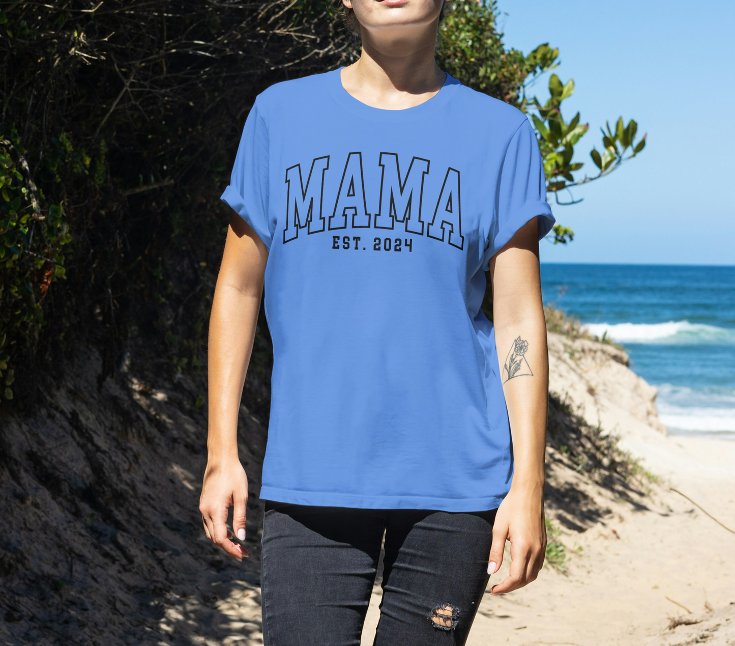 Comfort Colors® Mama Est 2024 Unisex Oversized T shirt