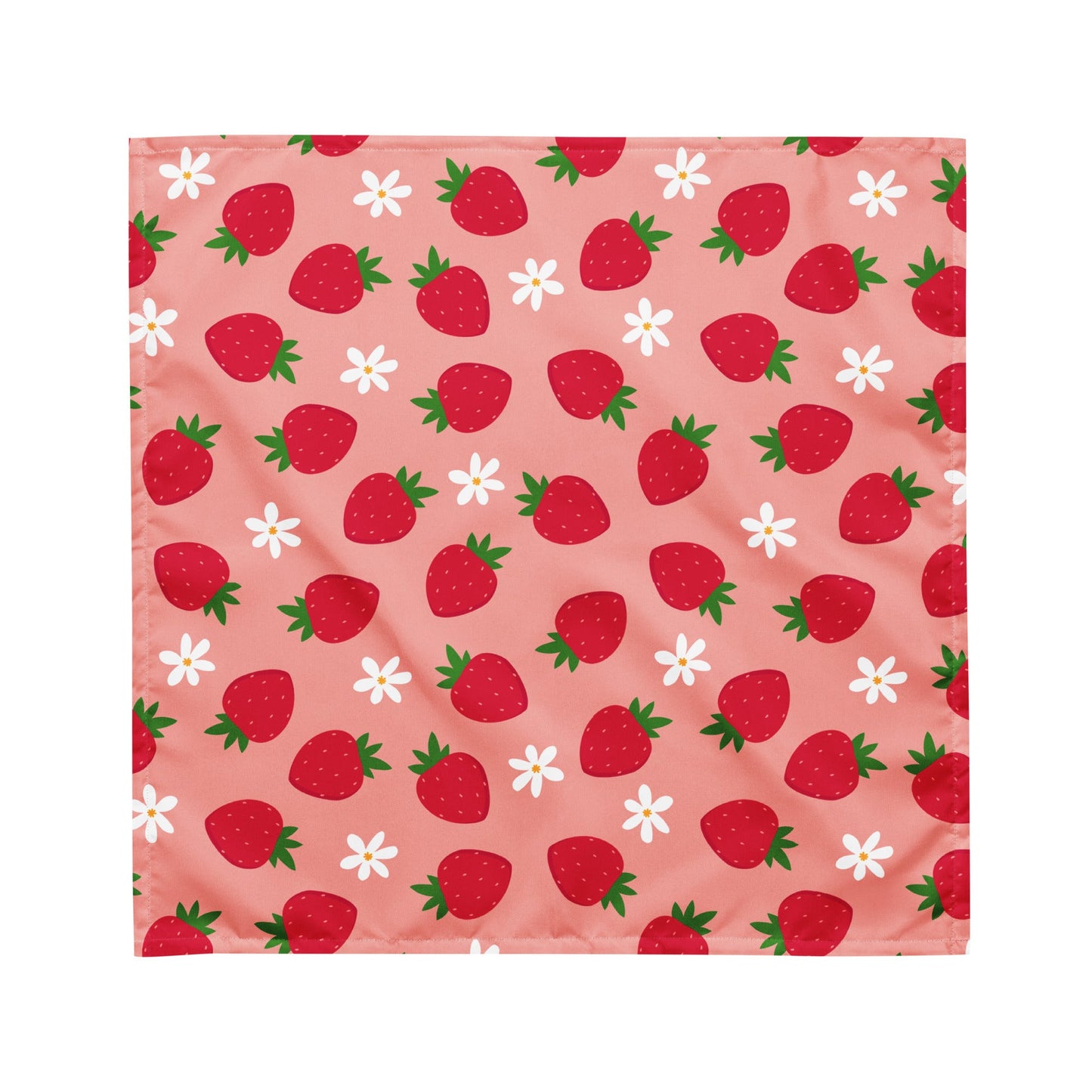 cute and trendy strawberry fruit matching dog pet bandana for dog moms and dog parents