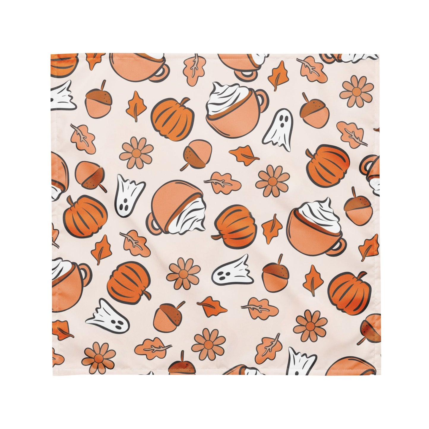 pumpkin spice and autumn halloween making bandana for dog for dog moms and dog parents