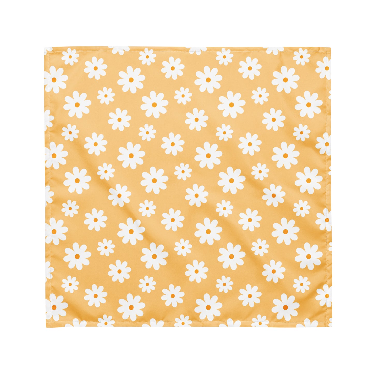 Yellow Matching Pet Bandana with Daisies