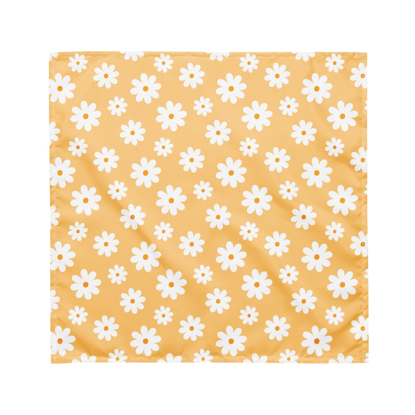 Yellow Daisy pet banana with yellow background, with white daisy flowers
