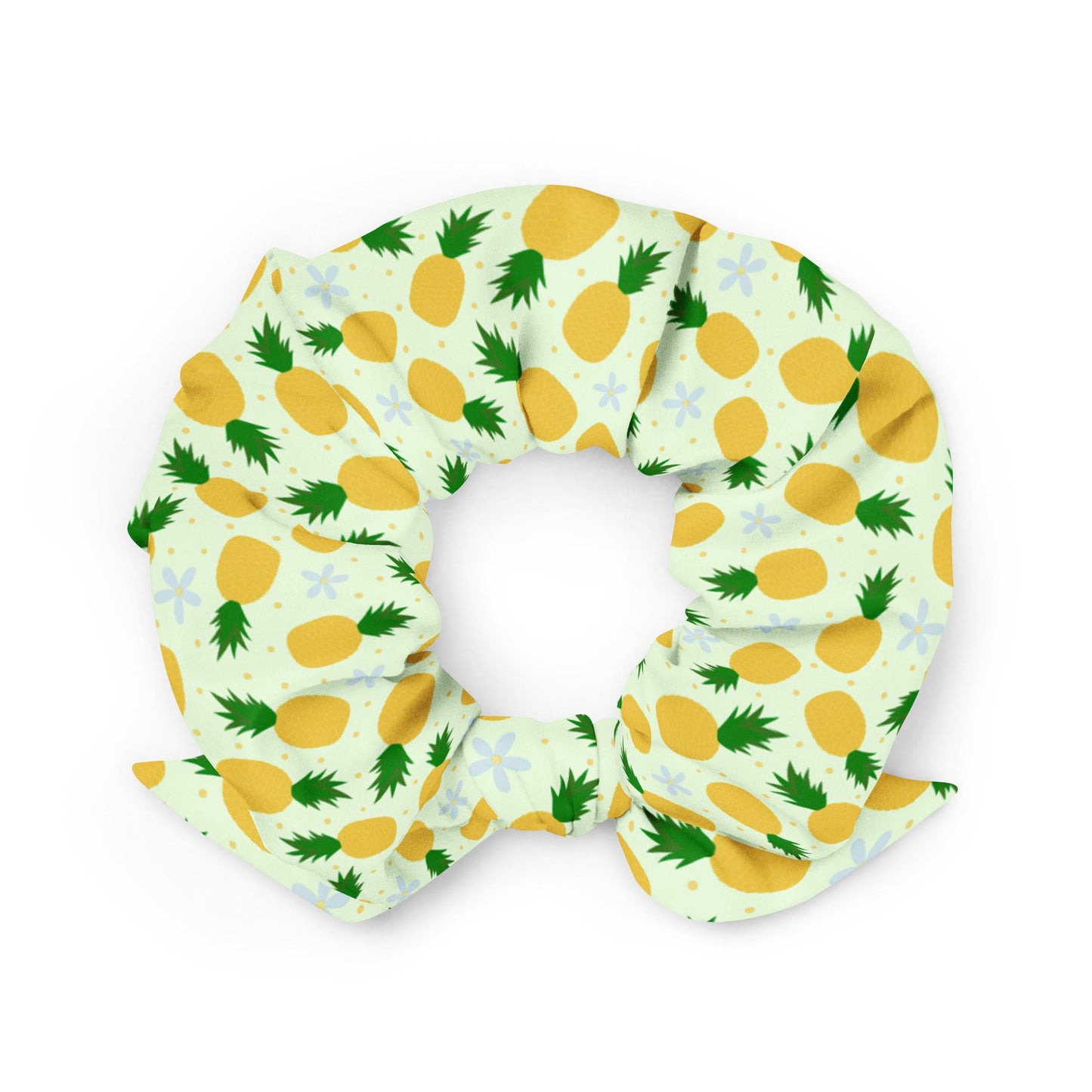 cute and trendy pineapple fruit pet hair scrunchie for dog moms and dog parents