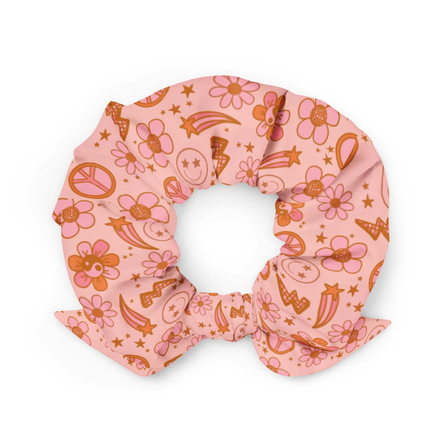 cute and trendy retro groovy hair scrunchie for dog for dog moms and dog parents