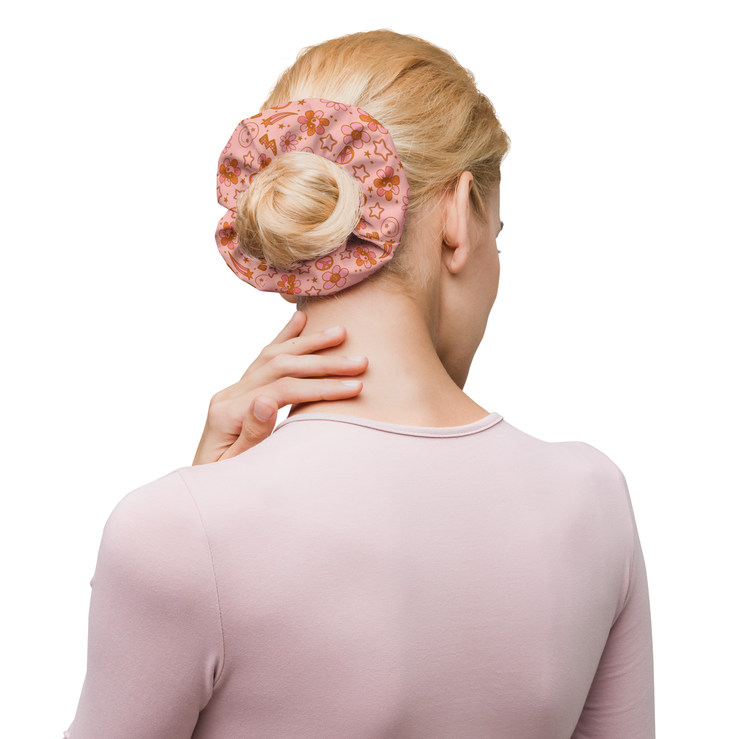 Retro Groovy Recycled Scrunchie