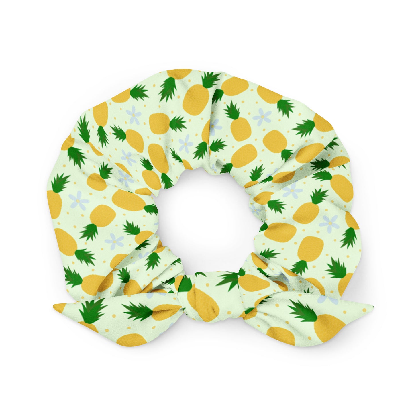 Pineapple Matching Pet Recycled Scrunchie