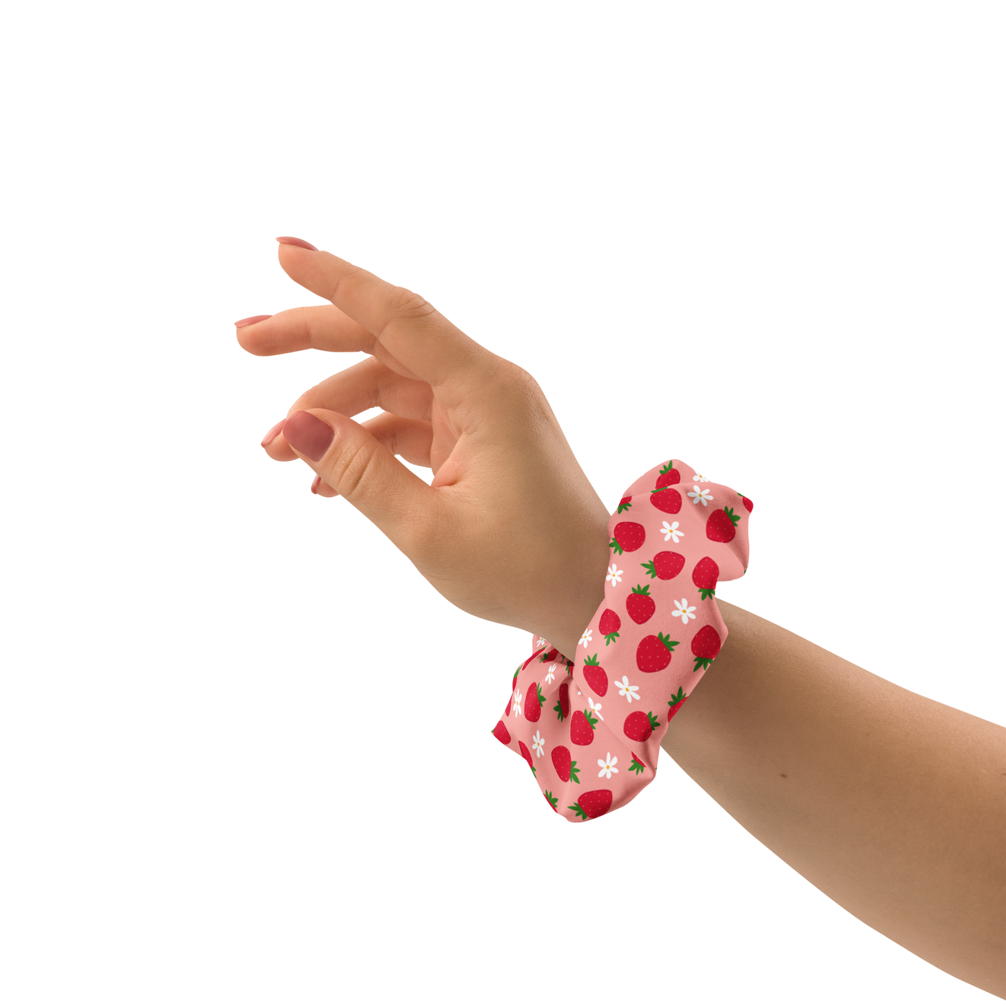 Strawberry Matching Pet Recycled Scrunchie