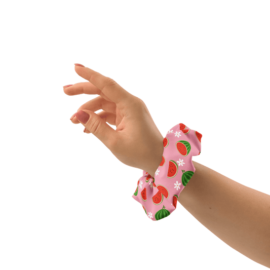 cute and trendy watermelon fruit pet hair scrunchie for dog moms and dog parents