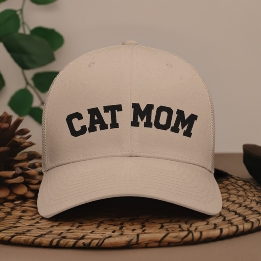Cat Mom Retro Trucker Cap