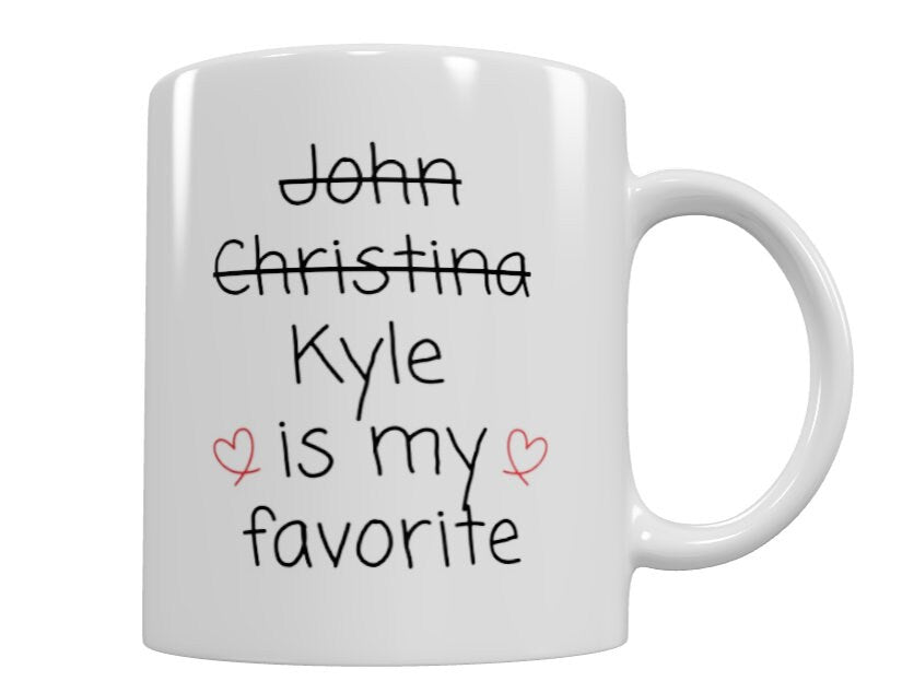 My Favorite Child 11oz White Ceramic Mug | Multi Colored Inside and Handle Mugs