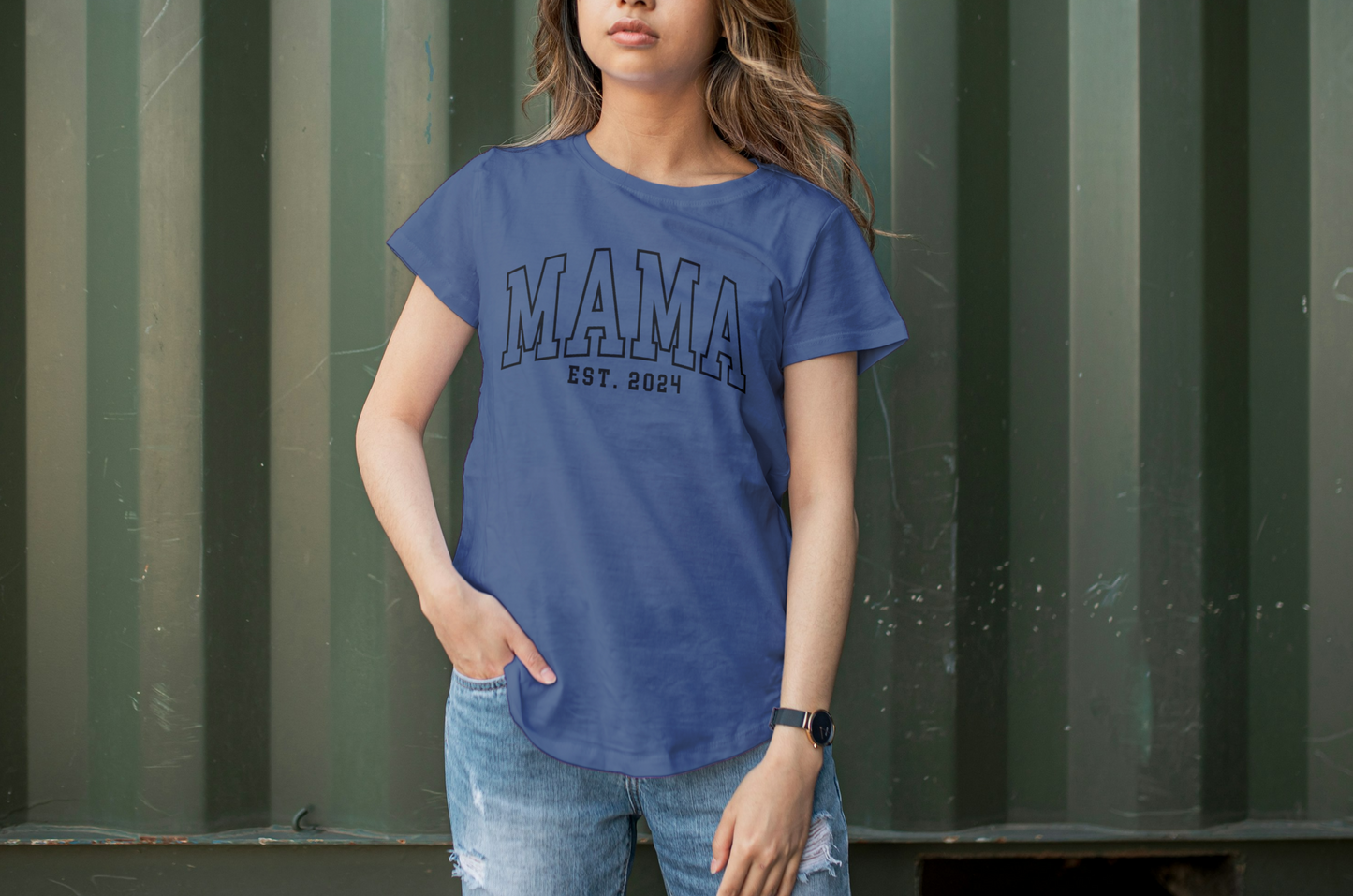 Comfort Colors® Mama Est 2024 Unisex Oversized T shirt
