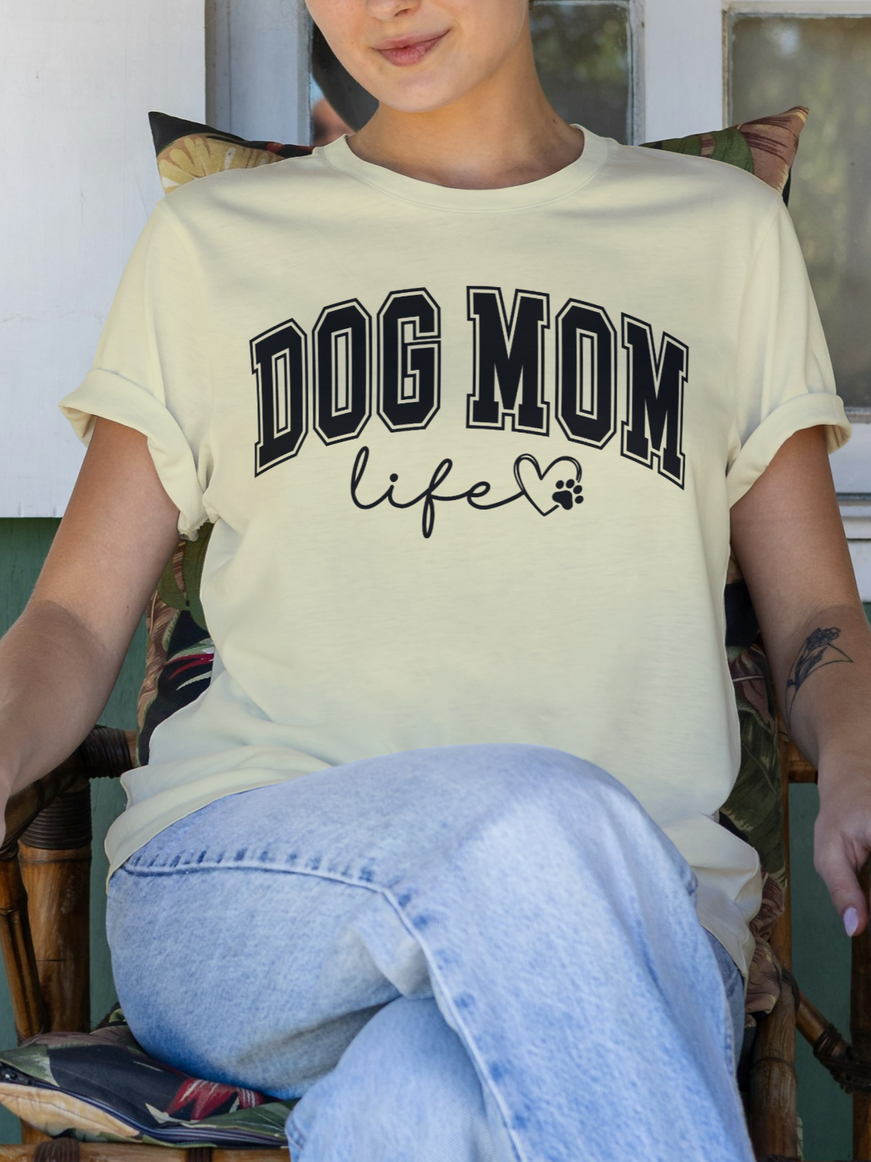 Dog Mom Life Premium Unisex Crewneck T-shirt