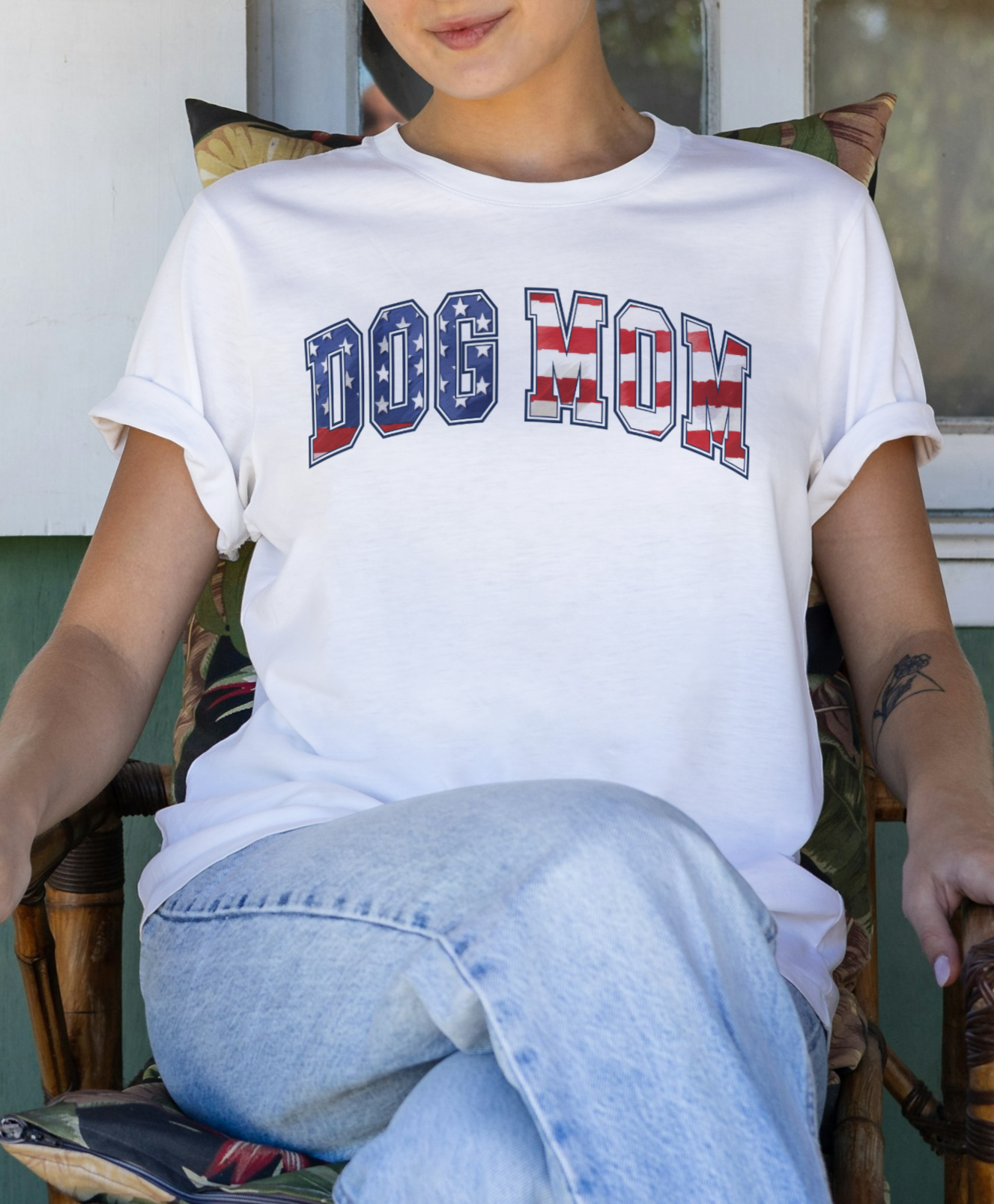 American Dog Mom T-shirt