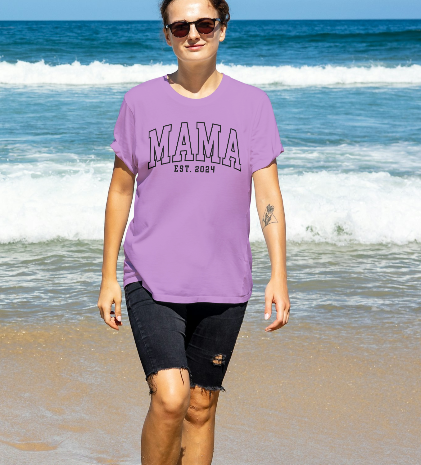 Comfort Colors® Mama Est 2024 Unisex Oversized T shirt