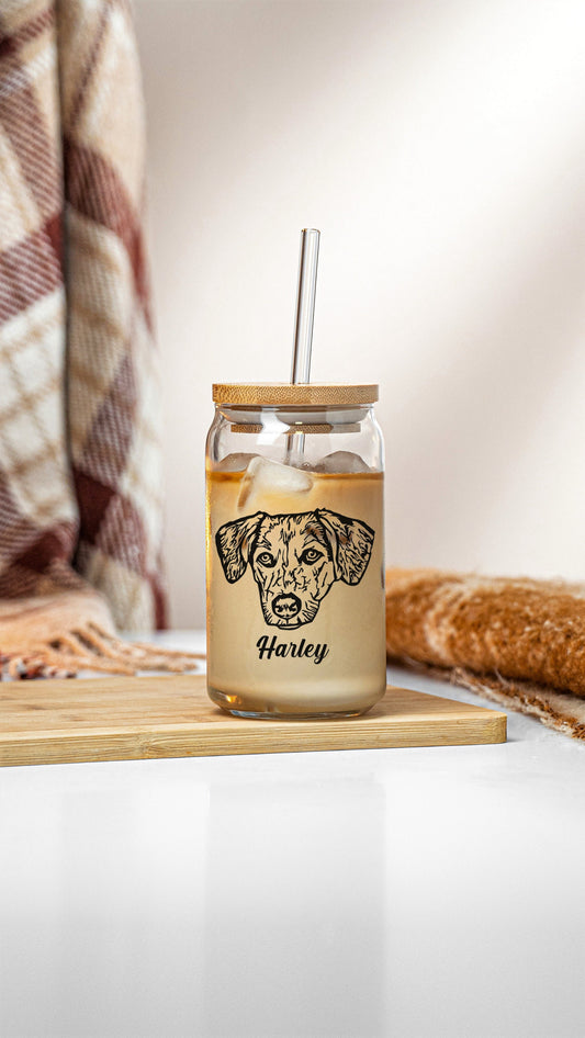 Custom Pet Libby Can with Bamboo Lid | Personalized Image of your Pet