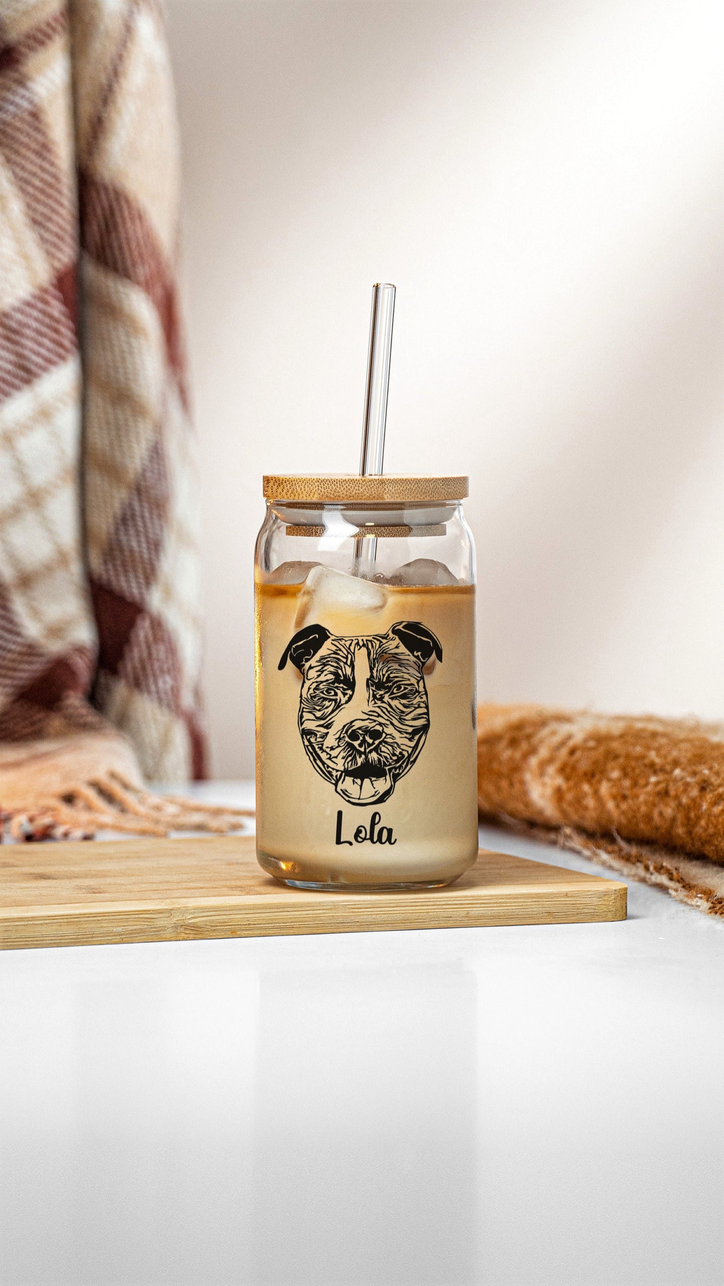 Custom Pet Libby Can with Bamboo Lid | Personalized Image of your Pet