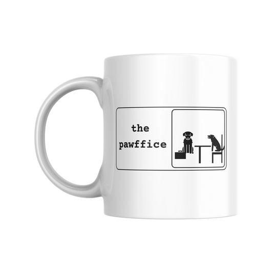 The Pawffice 11oz White Ceramic Mug | Multi Colored Inside and Handle Mugs