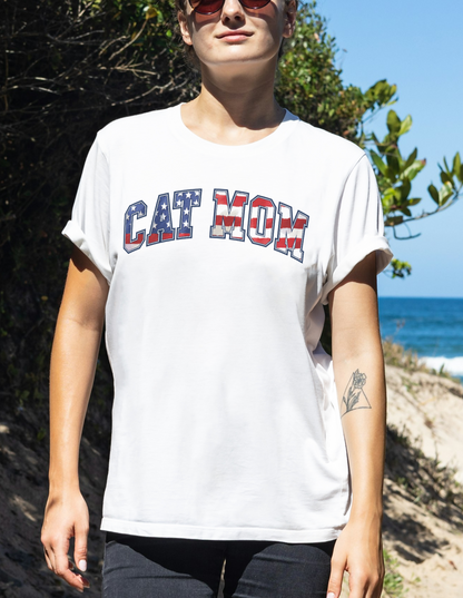 American Cat Mom T-shirt