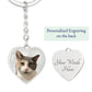 Personalized Pet or Child Graphic Heart with Curb Keychain Attachment