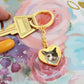 Personalized Pet or Child Graphic Heart with Curb Keychain Attachment