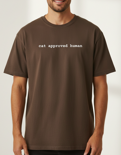Brown man in espresso tee mockup