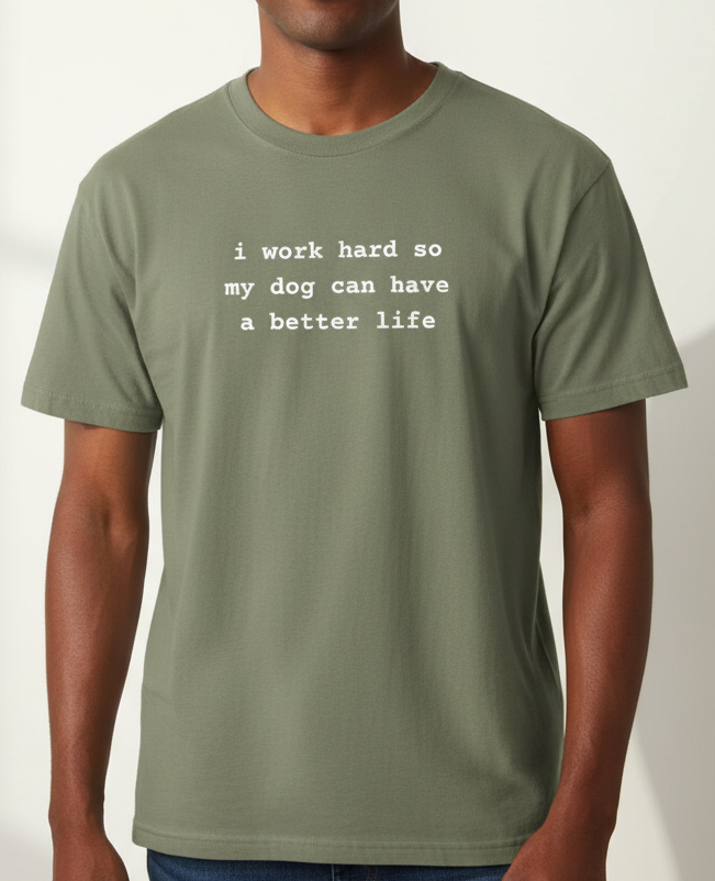 Brown man in moss tee mockup