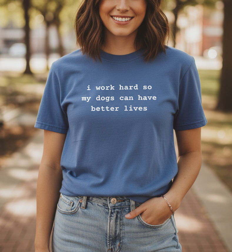 Dog Mom Shirt - Mystic Blue Lifestyle Mockup