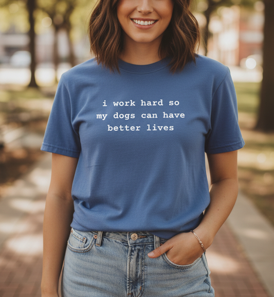Dog Mom Shirt - Mystic Blue Lifestyle Mockup