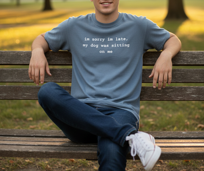 Dog Shirt Blue Jean - Park Bench Lifestyle