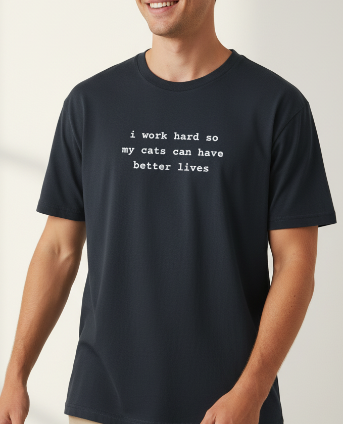 Man in midnight tee mockup