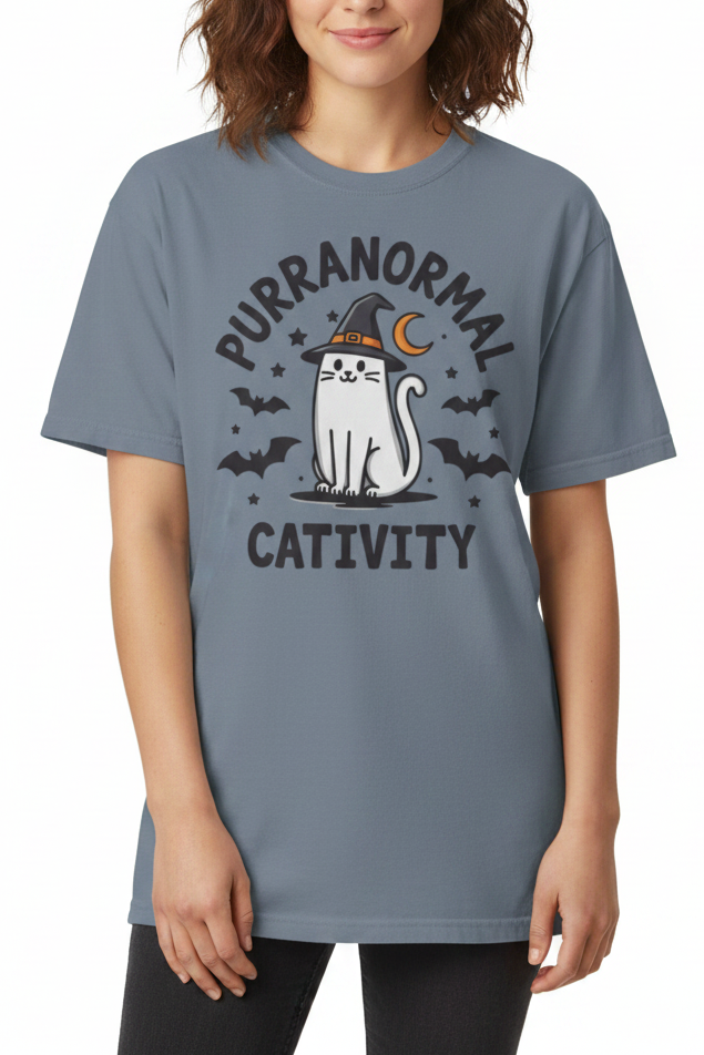 Purranormal Cativity - Blue Jean White Background