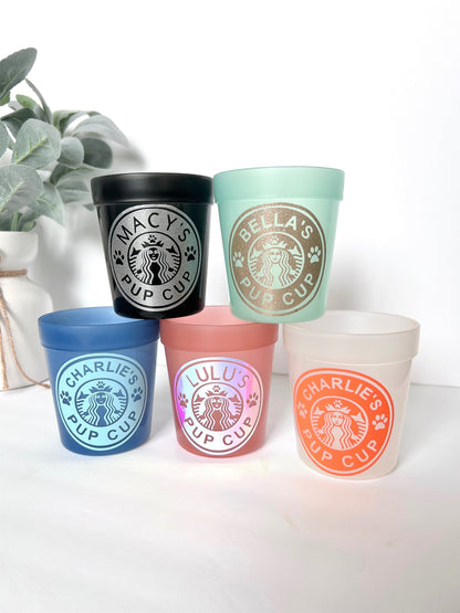 Custom Starpups Reusable 8oz Pup Cup