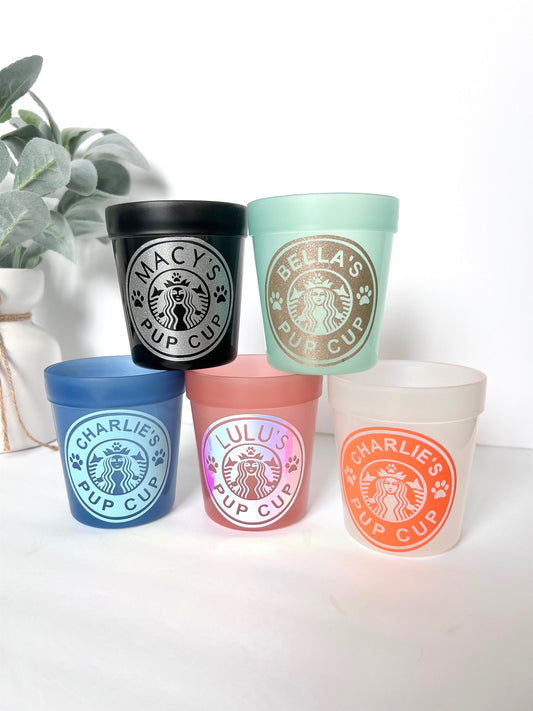 Custom Starpups Reusable 8oz Pup Cup